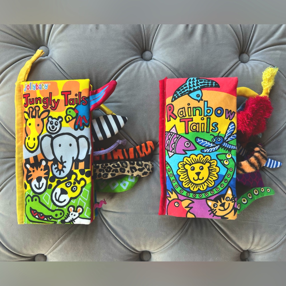 Jolly baby two soft books- Rainbow Tails and Jungly Tails